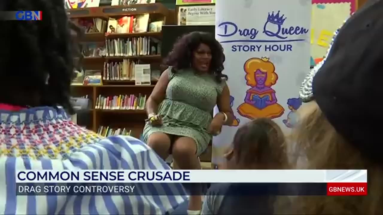 The sign seen in Drag Queen Story Hour lets their game off, why do they want to spend time with the kids? [VIDEO]