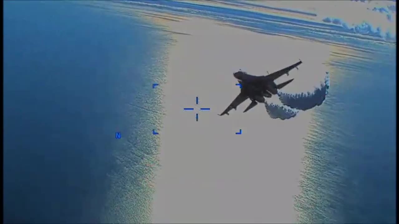 The US military releases footage of Russian fighter jets shooting down an MQ-9 Reaper drone [VIDEO]